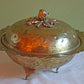 Hand Hammered Brass Bowl with Acorn Knob