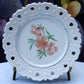 Antique Hand Painted Red Roses Serving or Decorative Plate. Luxurious Dining or Collectible Display. French Country Living. Wedding Gift.