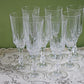Vintage Crystal Stemware Glasses - Set of 8, Ornate Stem Barware