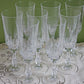Vintage Crystal Stemware Glasses - Set of 8, Ornate Stem Barware