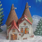 Victorian Train Station. Illuminated Christmas Village House. Potterville Station. Holiday Time. Holiday Decor.
