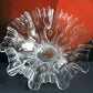Vintage Depression Glass Bowl, Cabinet Display, Ruffled Edge