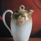 Bavarian Coffee Pot by Schwartzburg with Yellow Roses on Green Background