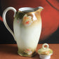 Bavarian Coffee Pot by Schwartzburg with Yellow Roses on Green Background