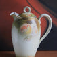 Bavarian Coffee Pot by Schwartzburg with Yellow Roses on Green Background