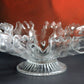 Vintage Depression Glass Bowl, Cabinet Display, Ruffled Edge