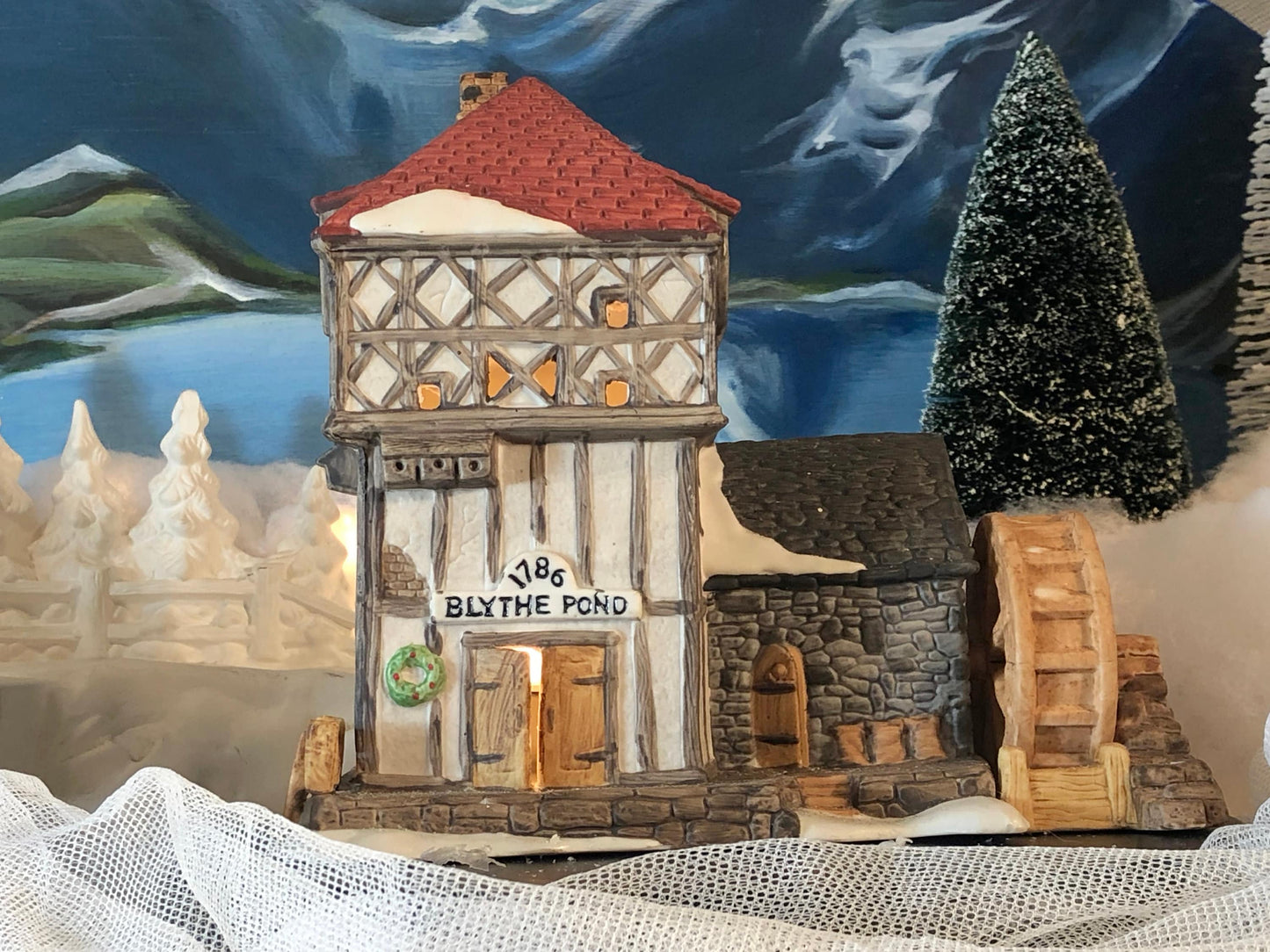 Blythe Pond 1786 Water Mill Christmas Village House by Department 56