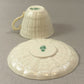 Antique Belleek Cup and Saucer, Sea Shell Pattern Porcelain Tea Set