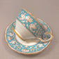 Crown Staffordshire Ellesmere Tea Cup and Saucer. Amazing Set with Repousse Detail ing, Number 14962 .