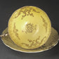 Vintage Royal Sealy Japan Lusterware Teacup and Saucer - Yellow & Gold Iridescent MCM