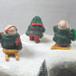 Department 56 Monks Christmas Figurines. Set of Three Merry Makers: Sebastian, Sigmond, Solomon