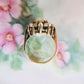 Vintage 10k Gold Cluster Ring with 13 Opal Stones.