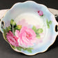 Antique Porcelain Berry Bowls in Blueberry Motif. Set of Two Small Serving Plates by Embassy Ware, Fondeville, England. Scalloped Rim.
