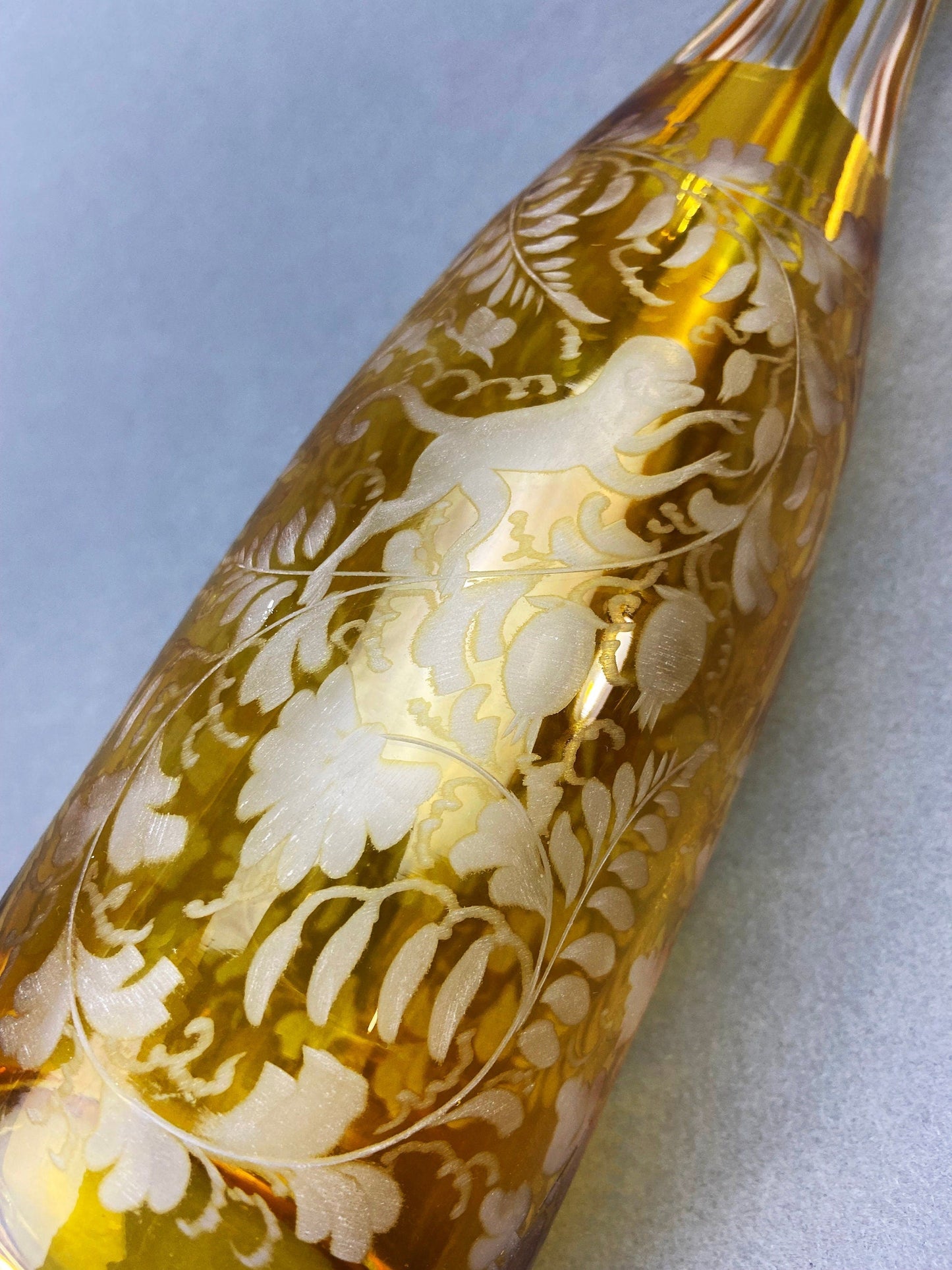 Crystal Decanter with Stopper.  Cut Crystal Carafe. Office Decor. Social Club Decor. Men Cave Accessory. Gift for Dad.