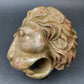 Distressed Gold and Silver Lion Head Sculpture, Office Decor