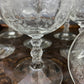 Fostoria Low Sherbet Glasses.  Etched Meadow Rose Motif.  Set of Ten Vintage Wine or Dessert Glasses.