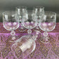 Vintage Bohemian Crystal Goblets, Queen's Lace Etched Stemware, Set of 6