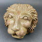 Distressed Gold and Silver Lion Head Sculpture, Office Decor