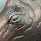 Distressed Bronze Rhino Head Wall Hanging, Safari Decor