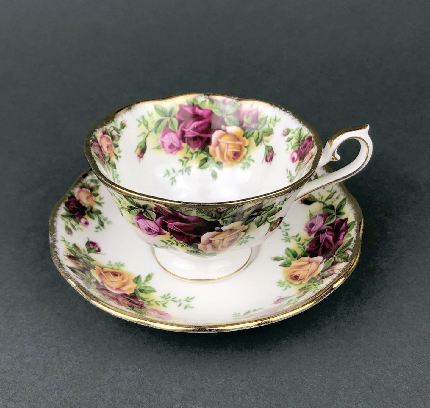 Royal Albert Cup and Saucer, Old Country Roses, Made in England