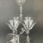 Vintage Cut Crystal Champagne Glasses - Set of 6 Fine Stemware