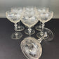 Vintage Cut Crystal Champagne Glasses, Fine Stemware, Daisy Motif, Set of 9