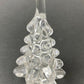 Lead Crystal Clear Christmas Tree. Hand Crafted Art Glass Spruce Tree. 8" Tall Pine. Holiday or Year-Round Decor.