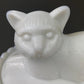 Vintage Westmoreland Milk Glass Cat Covered Dish. Trinket Condiment Serving Dish. Bath Display. Reticulated Lacey Edge. Gift for Cat Lover.