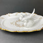 Vintage Schumann Arzberg Porcelain Serving Platter, Gold Detailing