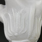 Vintage Milk Glass Candy Dish, Ruffled Edge Footed Bowl