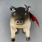 Pig Figurines Collectible Resin Pigs with Red Bows