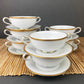Vintage Cups and Saucers by Syracuse China. Governor Clinton Pattern.  Set of 5 Tea Cups Made in USA.
