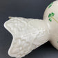 Antique Belleek Porcelain Vase, Cream Shamrock Motif, Scalloped Rim, Ireland