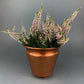 Antique Hand Hammered Brass & Copper Jardiniere Footed Flower Pot Vase. Herb Growing Container. Rustic Table Decor. 19th C Imperial Russia.