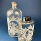 Antique Apothecary Perfume Bottles. Set of 2 Victorian Rose Water Bottles. Beautifully Detailed Collectible Bottles. Vintage Gifts.