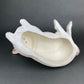 Large Reclining Bunny Figurine: White Farmhouse Easter Decor
