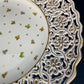 Antique Meissen Reticulated Hand-Painted Tea Rose Serving Platter