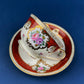Vintage Teacup and Saucer. Hand Painted in Occupied Japan. Fine Bone China.