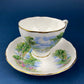 Vintage Colclough Fine Bone China Tea Cup and Saucer, Hand Painted Pastoral Scene