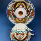 Antique Hand Painted Tea Cup - Asian Motif with June Moth Pattern