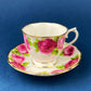 Antique Cup and Saucer By Royal Albert. Old English Rose Motif. Made in England. Fine Bone China. Collectibles. Replacements.