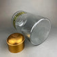 Vintage, Extra Large Apothecary Bottles. Italian, Boric Acid & Sodium Bicarbonate Jars with Brass Caps. Set of Two Apothecary Jars.