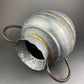 Extra Large Rustic Metal Vase with Bronze Handles