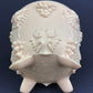 Pink Milk Glass Candy Dish with Lid, Grape Vine Motif