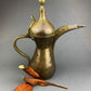Antique  Large Aftaba. Primitive, Hand Hammered Brass Vessel for Water. Made in Northern India and Persia.  Highly Collectible Pitcher.