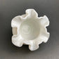 Small Milk Glass Vase With Ruffled Edge. Round Flower Vase. White Bedroom Decor. Collectible Milk Glass.