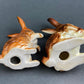 Vintage Bunny Figurines. Pair of Hand Painted Porcelain Rabbits. Spring and Easter Celebration. Collectible Figurines.