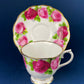 Antique Cup and Saucer By Royal Albert. Old English Rose Motif. Made in England. Fine Bone China. Collectibles. Replacements.