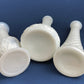 Milk Glass Vases. Collection of Three Differently Quilted & Shaped Flower Vases. Wedding Decor. Spring Celebration. White Fine Dining. Finie