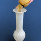 Milk Glass Vases. Collection of Three Differently Quilted & Shaped Flower Vases. Wedding Decor. Spring Celebration. White Fine Dining. Finie